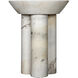 Nox 22 X 18 inch White Marble Side Table