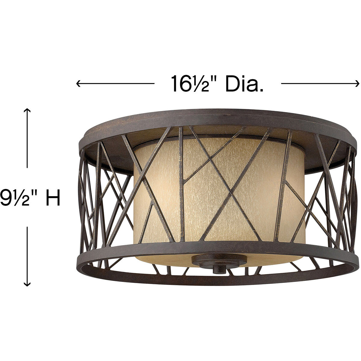 Nest 2 Light 16.5 inch Oil Rubbed Bronze Flush Mount Ceiling Light