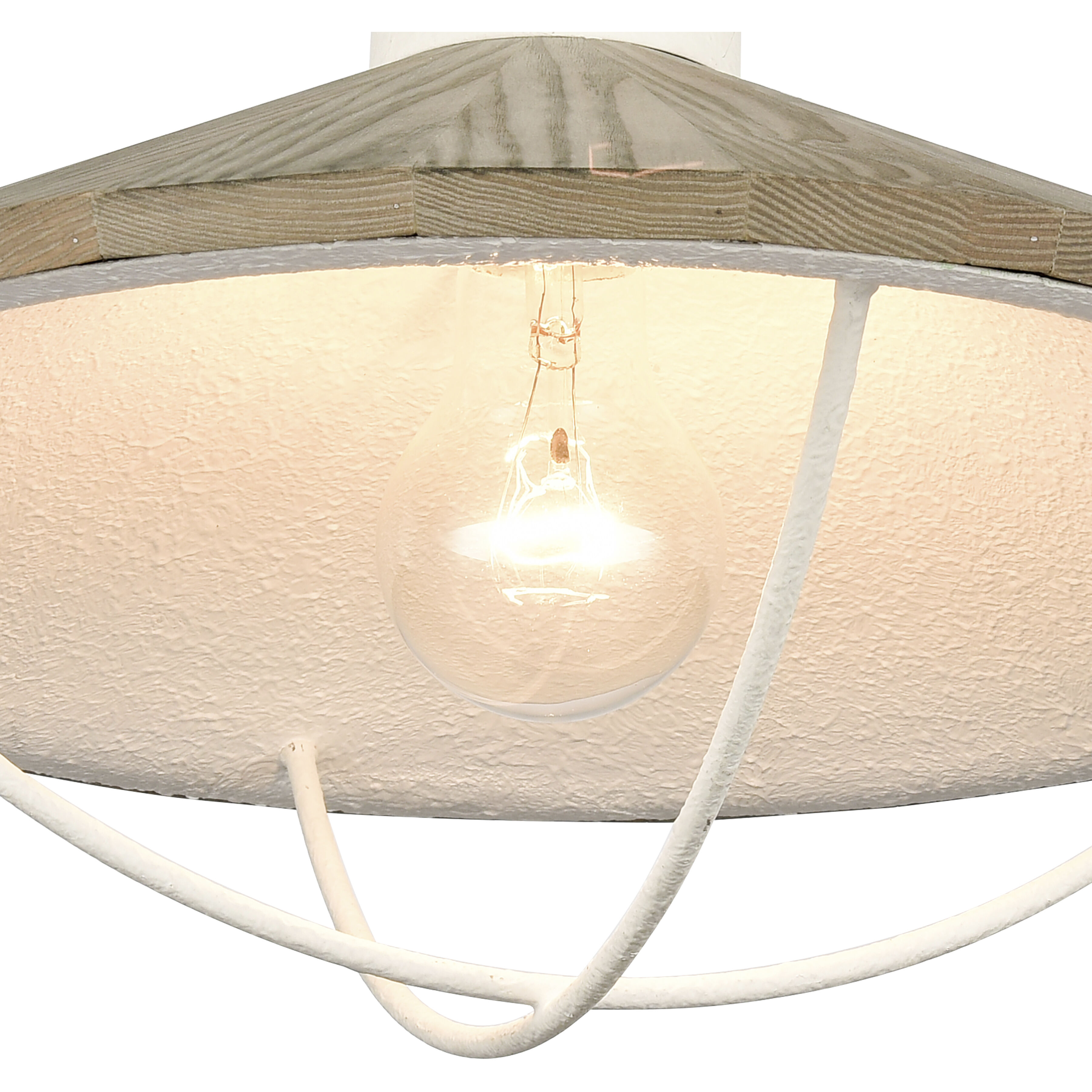 Cape May 1 Light 14 inch White Coral Semi Flush Mount Ceiling Light