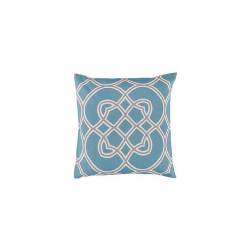 Jorden 18 X 18 inch Teal and Medium Gray Throw Pillow