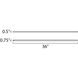 CounterMax 24V Slim Stick 24 LED 36 inch Brushed Aluminum Under Cabinet