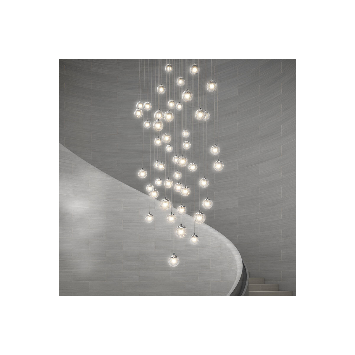 Champagne Bubbles LED 14 inch Polished Chrome Pendant Ceiling Light