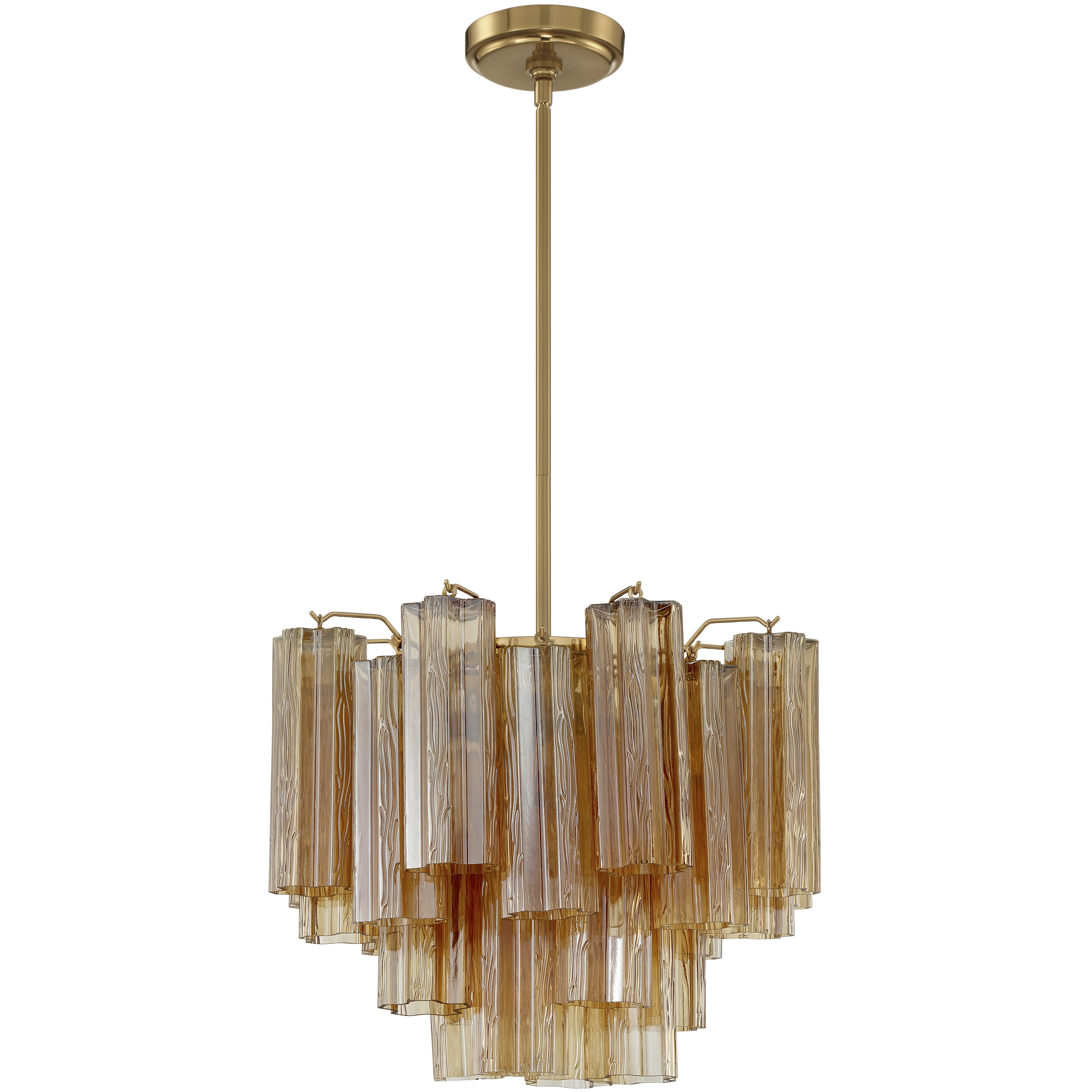 Addis 4 Light 17.75 inch Aged Brass Mini Chandelier Ceiling Light in Amber