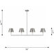 Drew & Jonathan Ender 4 Light 56 inch Satin Brass Linear Chandelier Ceiling Light, Large