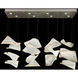 Elevate LED 54 inch Silver Pendant Ceiling Light in Silver Leaf, Blank Pages Studio Glass
