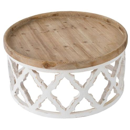 Anita 32 X 31.9 inch Natural/White Coffee Table