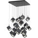 Ice Cube LED 12 inch Black Multi-Light Pendant Ceiling Light, dweLED