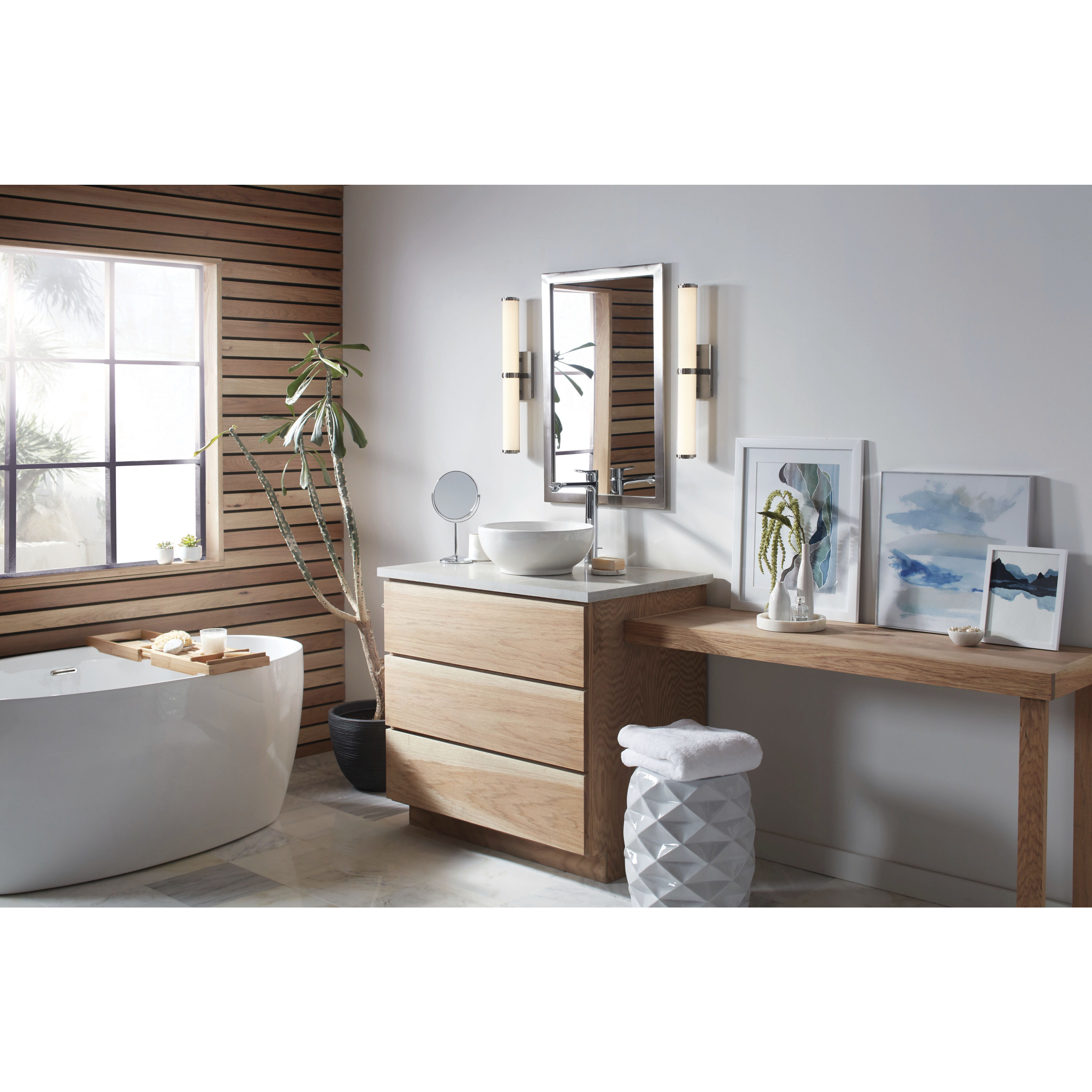 Simi LED 32.25 inch Brushed Nickel Vanity Light Wall Light