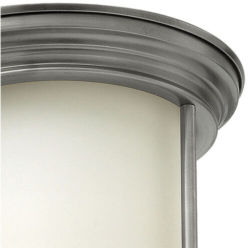 Hadley LED 7.75 inch Antique Nickel Indoor Flush Mount Ceiling Light in Etched Opal