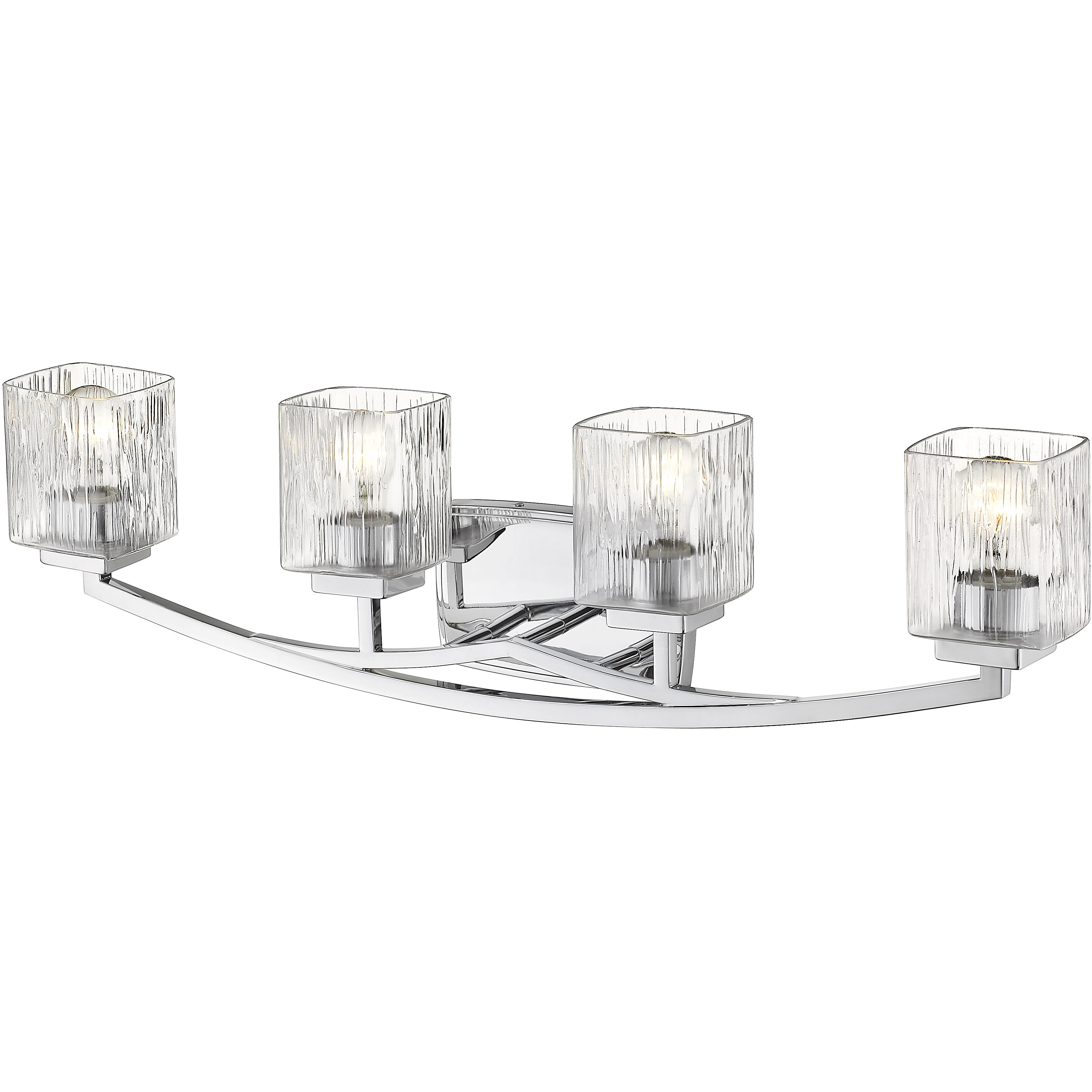 Zaid 4 Light 32 inch Chrome Vanity Wall Light