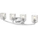 Zaid 4 Light 32 inch Chrome Vanity Wall Light