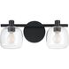 Valentina 2 Light 15 inch Matte Black Vanity Light Wall Light