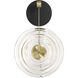 Topknot LED 11 inch Coal and Brushed Gold Wall Sconce Wall Light