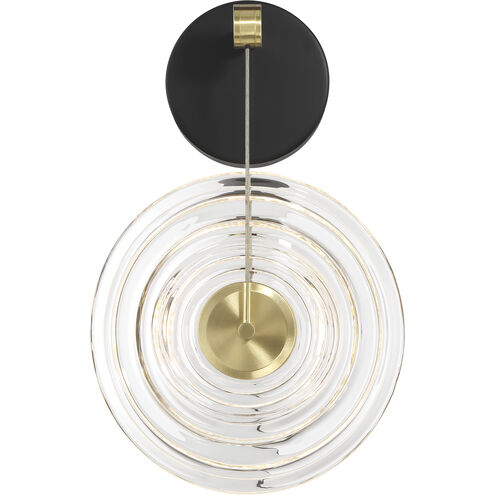 Topknot LED 11 inch Coal and Brushed Gold Wall Sconce Wall Light