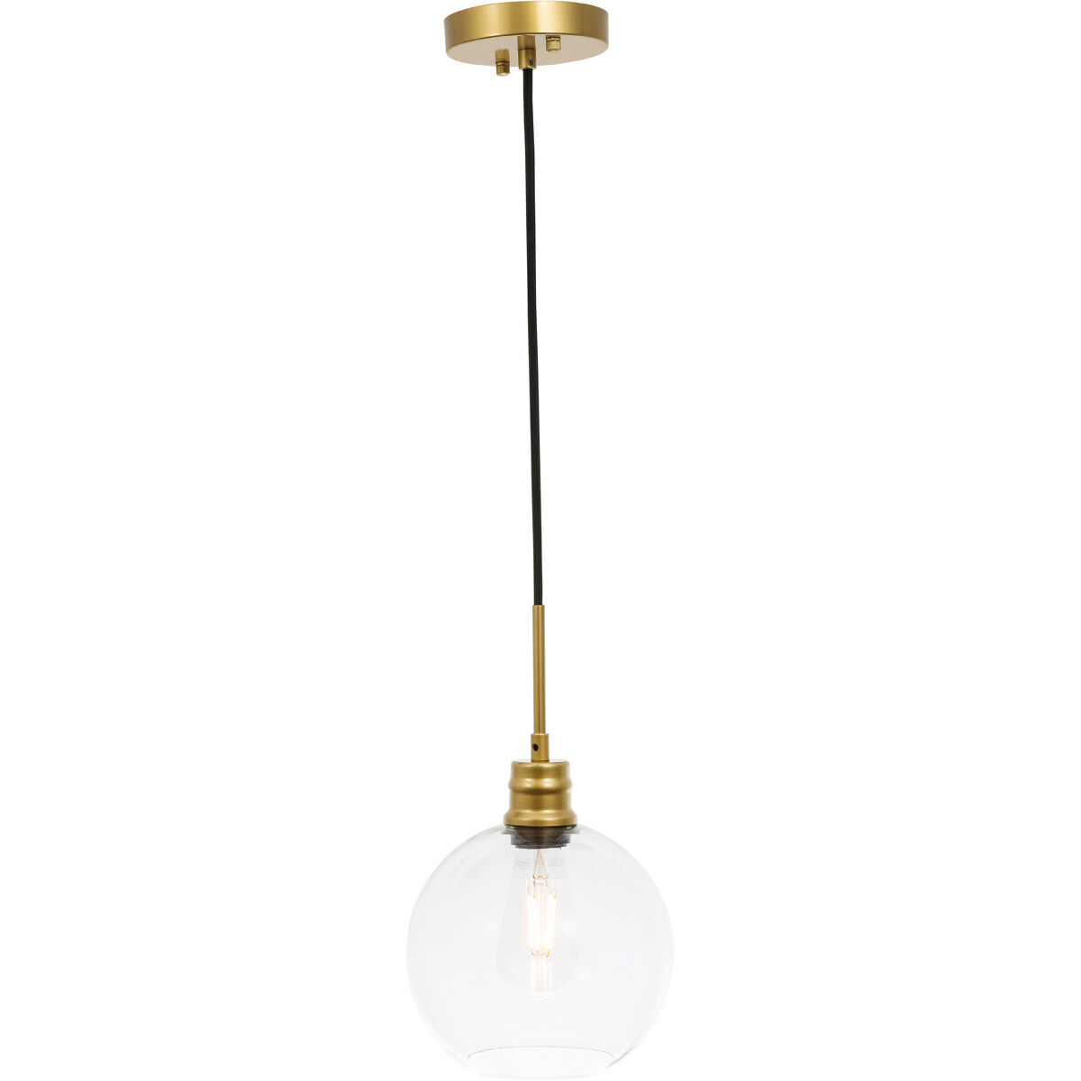 Emett 1 Light 8 inch Brass Pendant Ceiling Light