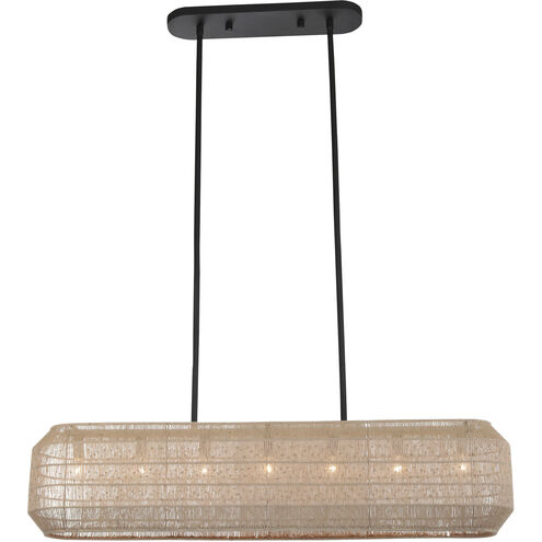 Cebu Island Linear Ceiling Light in Matte Black