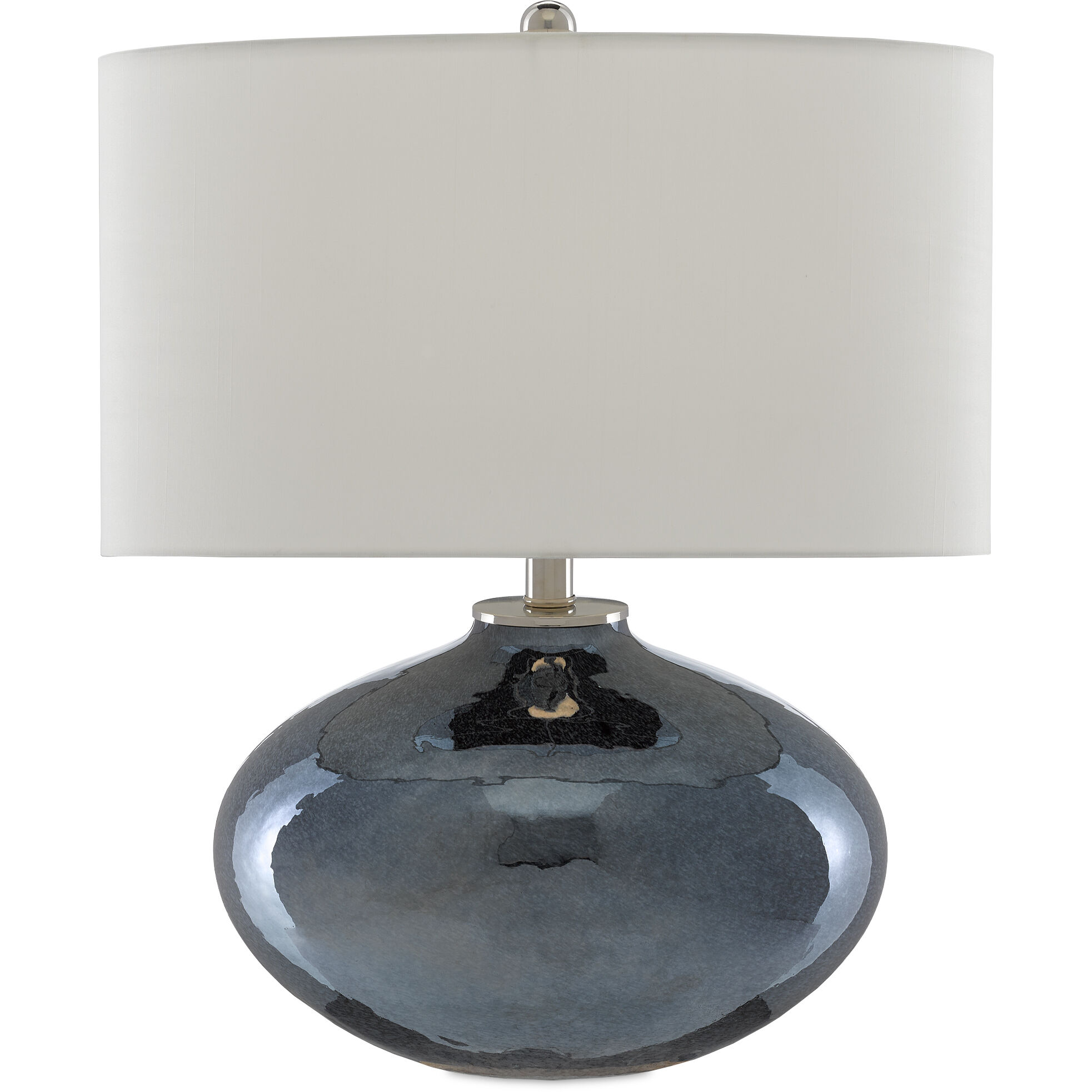 Lucent 21.75 inch 150 watt Blue Plated/Polished Nickel Table Lamp Portable Light