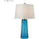Hammered Glass 27 inch 150 watt Blue Table Lamp Portable Light in Incandescent, 3-Way