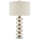 Zebulon 29 inch 150 watt Clear with Gold Speckles and Contemporary Gold Leaf Table Lamp Portable Light