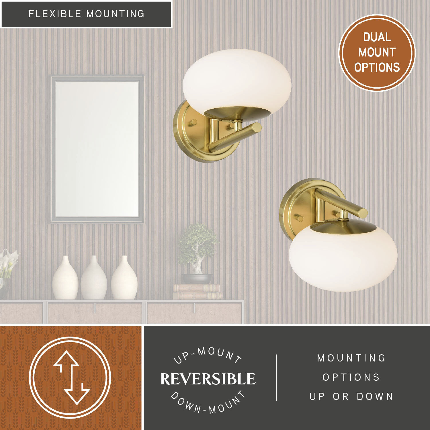 Sloane LED 6.75 inch Satin Brass Wall Light in 1