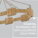 Raffi LED 52 inch Burnished Gold Chandelier Ceiling Light, Linear & Oval