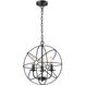 Yardley 3 Light 16 inch Black Chandelier Ceiling Light