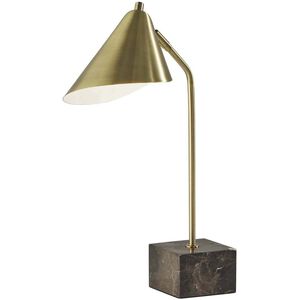 Hawthorne 20 inch 40.00 watt Antique Brass Desk Lamp Portable Light