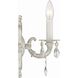 Paris Market Sconce Wall Light in Clear Swarovski Strass, Antique White