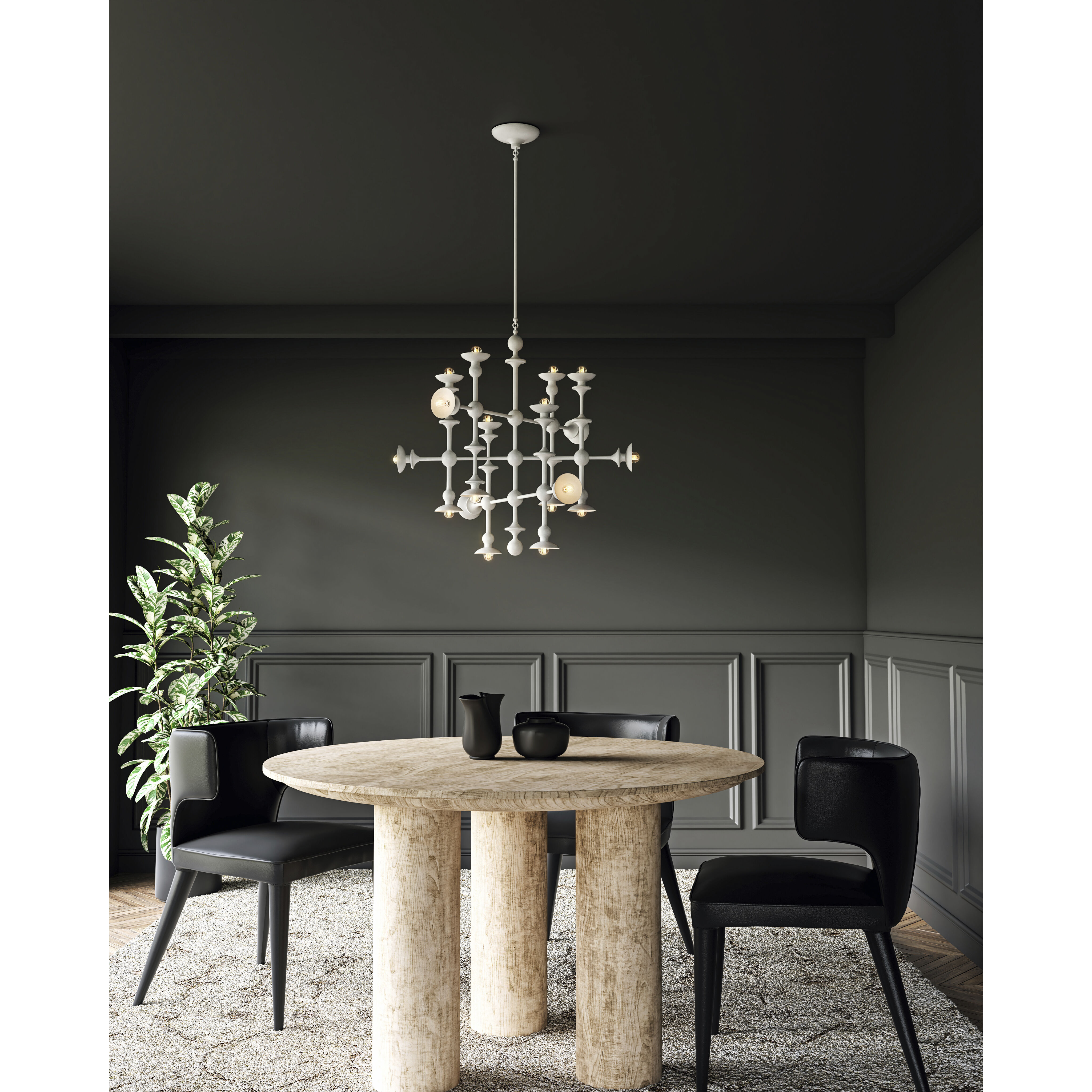 Cadence 18 Light 30 inch Antique White Chandelier Ceiling Light