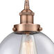 Edison Beacon 1 Light 8 inch Antique Copper Mini Pendant Ceiling Light