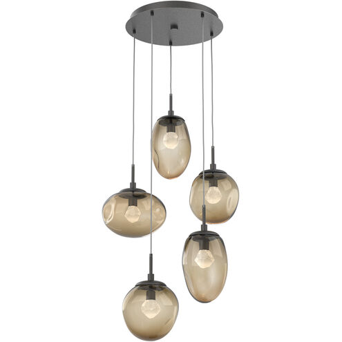 Cosmos LED LED 24.4 inch Graphite Chandelier Ceiling Light, Round Multi-Port