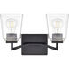 Avenna 2 Light 14 inch Matte Black Bathroom Vanity Light Wall Light