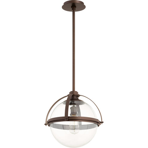 Meridian 1 Light 15 inch Oiled Bronze Pendant Ceiling Light