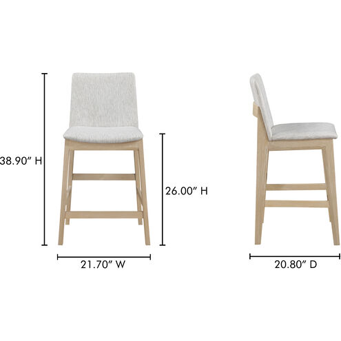 Deco 38.9 inch Grey Counter Stool