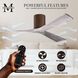 Atlas Irene-3H 42 inch Walnut with Barnwood Tone Blades Ceiling Mount Paddle Fan in Barn Wood, Flush Mounted