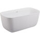 Calum Glossy White and Chrome Bathtub