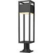 Barwick LED 29 inch Black Outdoor Pier Mounted Fixture