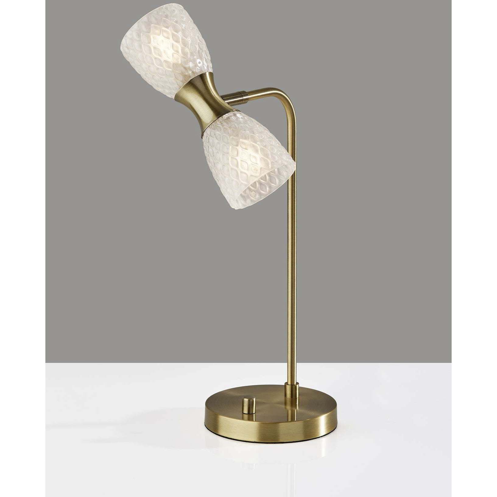 Nina 21 inch 3.00 watt Antique Brass Desk Lamp Portable Light