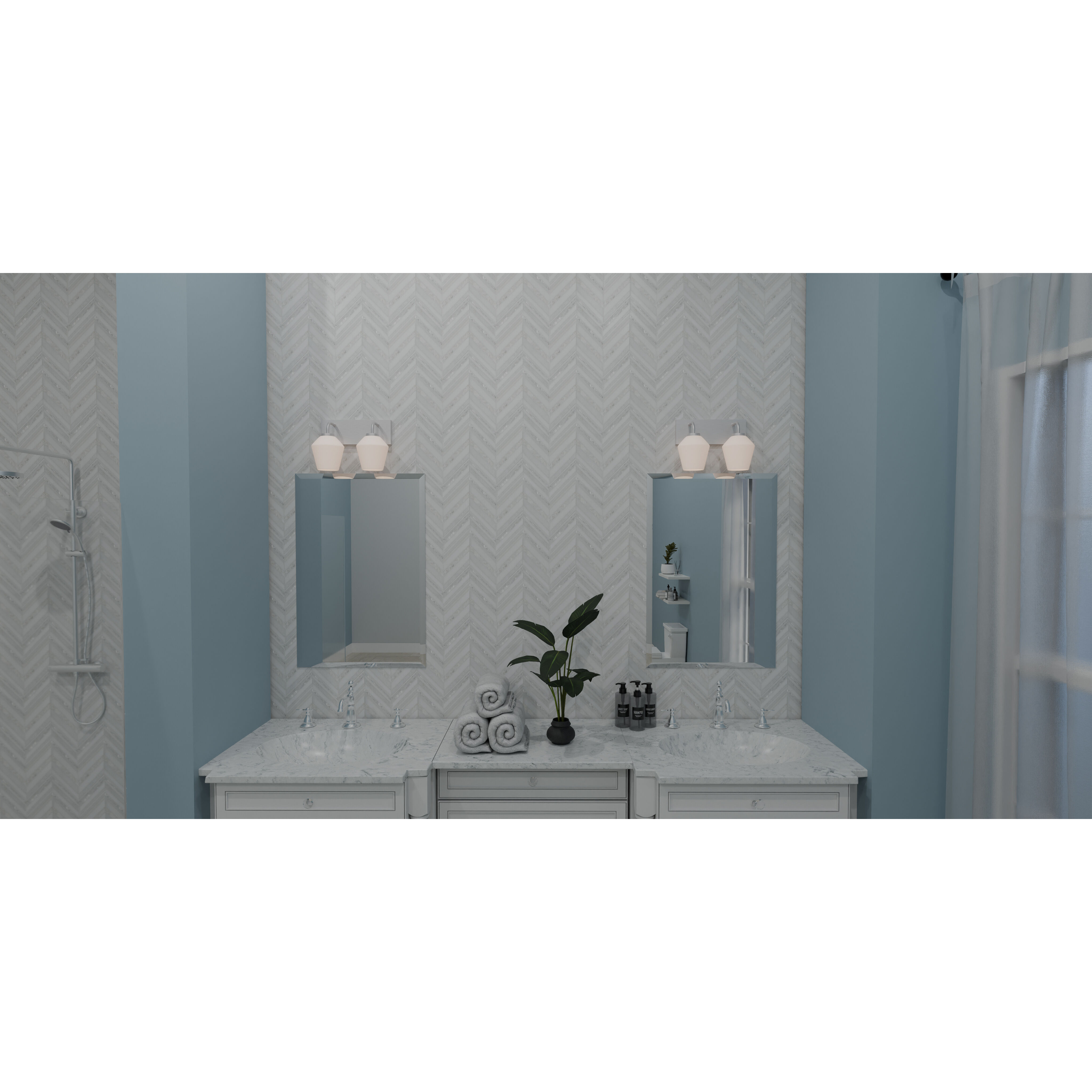 Nielson 2 Light 13.5 inch Brushed Nickel Bath Light Wall Light, Medium