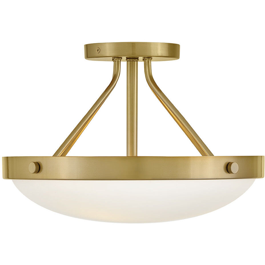 Gus 3 Light 14.5 inch Gold Semi-Flush Mount Ceiling Light, Medium
