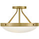Gus 3 Light 14.5 inch Gold Semi-Flush Mount Ceiling Light, Medium