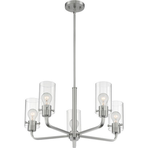 Sommerset 5 Light 24 inch Brushed Nickel Chandelier Ceiling Light