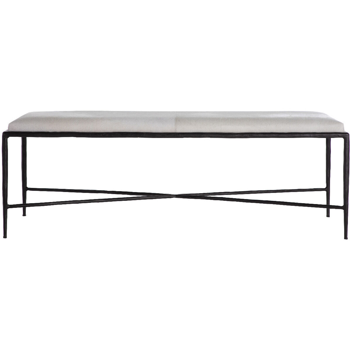 Devoe Natural Ivory Hide / Gunmetal Bronze Bench