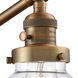 Olean 18 inch 60.00 watt Brushed Brass Swing Arm Wall Light, Franklin Restoration