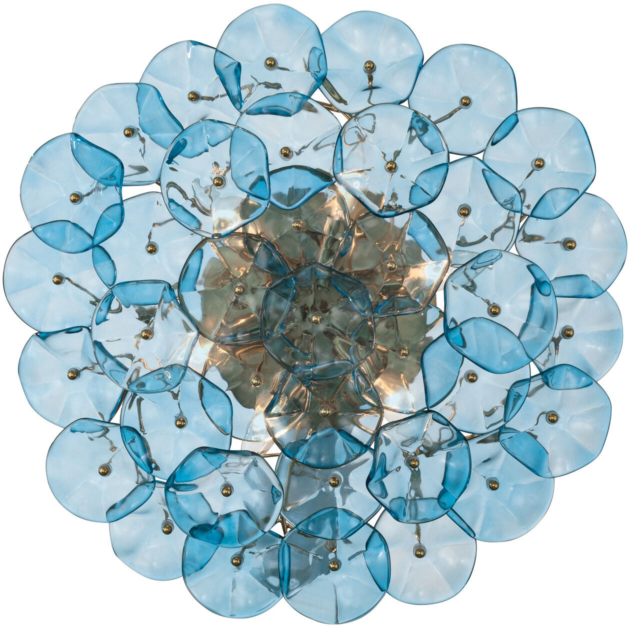 Esme 6 Light 22.5 inch Aged Brass Semi Flush Ceiling Light