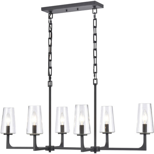 Fitzroy Linear Chandelier Ceiling Light in Matte Black