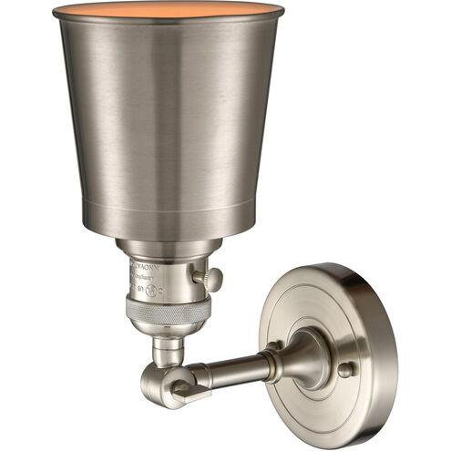 Franklin Restoration Addison 1 Light 5 inch Brushed Satin Nickel Sconce Wall Light, Franklin Restoration
