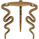 Serpent 18 inch Antique Brass Accent Table