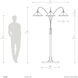Natural Mica 86 inch 75.00 watt Bronze and Espresso Arc Floor Lamp Portable Light