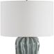 Niese 26 inch 150 watt Light Blue Glaze and Antique Brass and Clear Crystal Table Lamp Portable Light